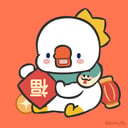 躺倒鸭卡通